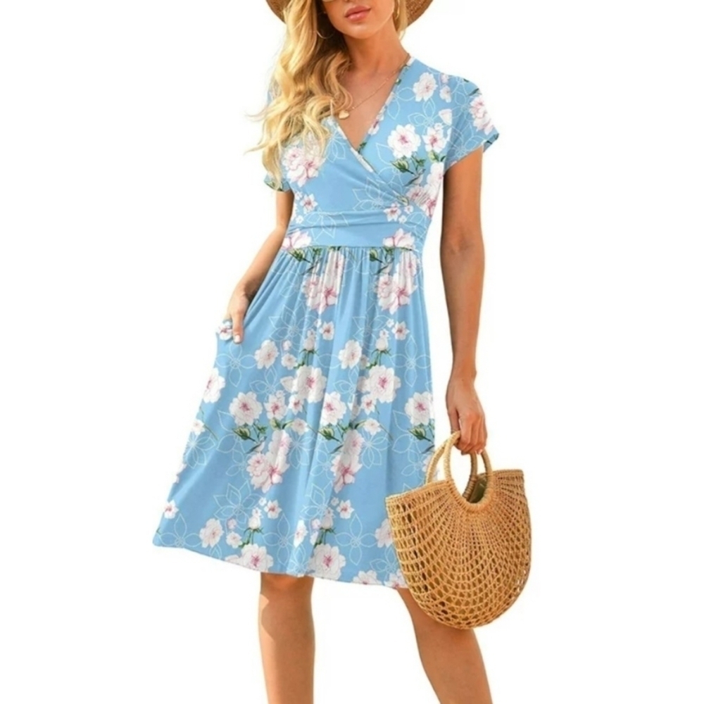 Popyoung Floral Midi Length Dress